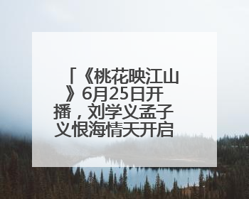 《桃花映江山》6月25日开播，刘学义孟子义恨海情天开启国风桃色