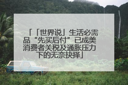 「世界说」生活必需品“先买后付”已成美消费者关税及通胀压力下的无奈抉择