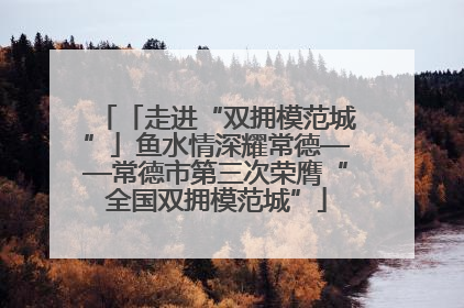 「走进“双拥模范城”」鱼水情深耀常德——常德市第三次荣膺“全国双拥模范城”