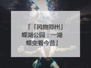 「风物郑州」蝶湖公园：一湖蝶变看今昔