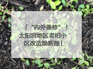 “内外兼修”！太阳宫地区老旧小区改造焕新颜
