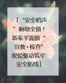 “安全哨声”响彻全镇！新泰羊流镇“宣教+检查”双轮驱动筑牢安全防线