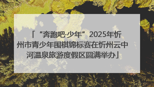 “奔跑吧·少年”2025年忻州市青少年围棋锦标赛在忻州云中河温泉旅游度假区圆满举办