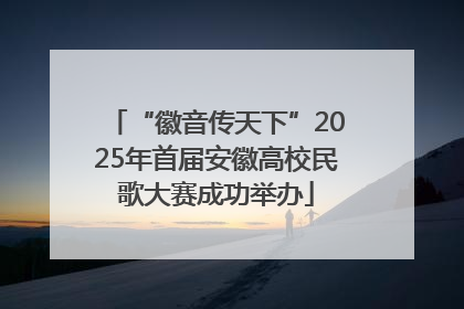 “徽音传天下”2025年首届安徽高校民歌大赛成功举办