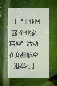 “工业图强·企业家精神”活动在郑州航空港举行