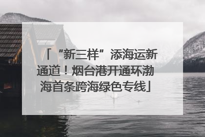 “新三样”添海运新通道！烟台港开通环渤海首条跨海绿色专线