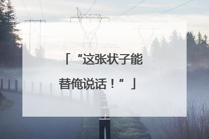 “这张状子能替俺说话！”