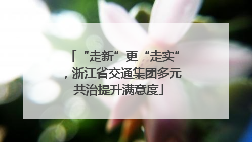 “走新”更“走实”，浙江省交通集团多元共治提升满意度