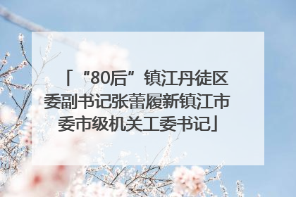 “80后”镇江丹徒区委副书记张蕾履新镇江市委市级机关工委书记