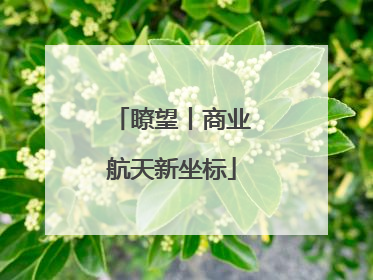 瞭望丨商业航天新坐标