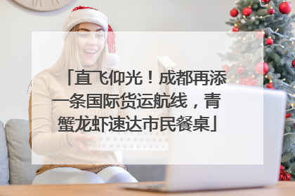 直飞仰光！成都再添一条国际货运航线，青蟹龙虾速达市民餐桌