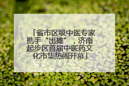 省市区级中医专家携手“出摊”，济南起步区首届中医药文化市集热闹开幕