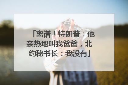 离谱！特朗普：他亲热地叫我爸爸，北约秘书长：我没有
