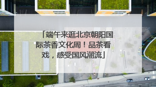 端午来逛北京朝阳国际茶香文化周！品茶看戏，感受国风潮流