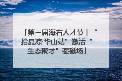 第三届海右人才节｜“拾夏凉·华山站”激活“生态聚才”强磁场