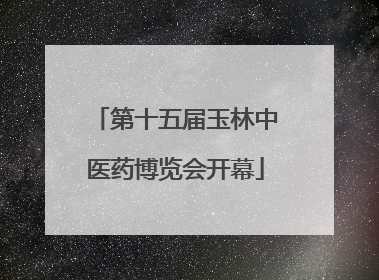 第十五届玉林中医药博览会开幕