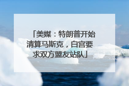 美媒：特朗普开始清算马斯克，白宫要求双方盟友站队