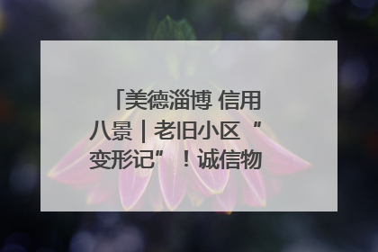 美德淄博 信用八景｜老旧小区“变形记”！诚信物业焐热居民心窝