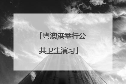 粤澳港举行公共卫生演习