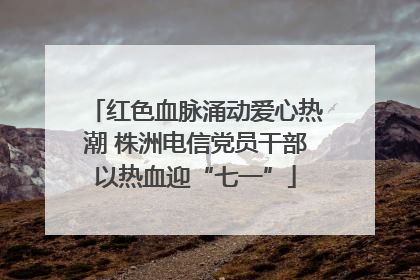 红色血脉涌动爱心热潮 株洲电信党员干部以热血迎“七一”