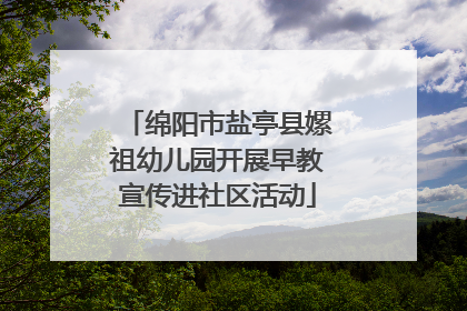 绵阳市盐亭县嫘祖幼儿园开展早教宣传进社区活动