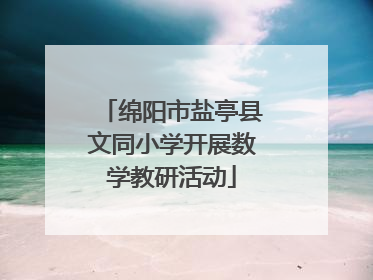 绵阳市盐亭县文同小学开展数学教研活动