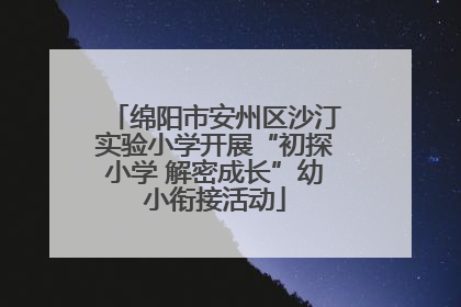 绵阳市安州区沙汀实验小学开展“初探小学 解密成长”幼小衔接活动