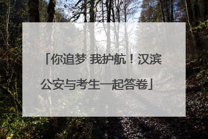你追梦 我护航！汉滨公安与考生一起答卷