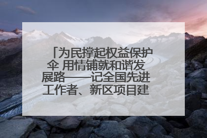 为民撑起权益保护伞 用情铺就和谐发展路——记全国先进工作者、新区项目建设中心干部卢小勇