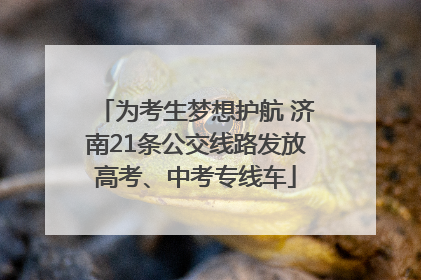 为考生梦想护航 济南21条公交线路发放高考、中考专线车