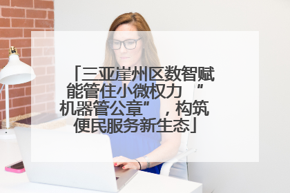 三亚崖州区数智赋能管住小微权力 “机器管公章”，构筑便民服务新生态