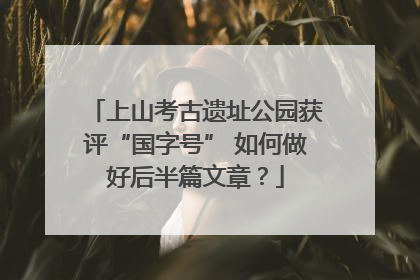 上山考古遗址公园获评“国字号” 如何做好后半篇文章？