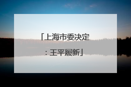 上海市委决定：王平履新