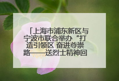 上海市浦东新区与宁波市联合举办“打造引领区 奋进尊崇路——送烈士精神回家乡”主题活动
