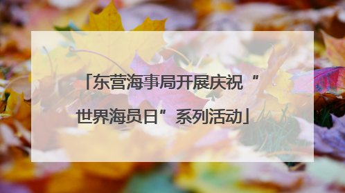 东营海事局开展庆祝“世界海员日”系列活动
