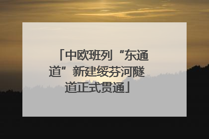 中欧班列“东通道”新建绥芬河隧道正式贯通
