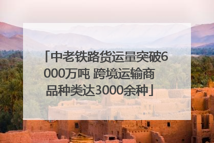 中老铁路货运量突破6000万吨 跨境运输商品种类达3000余种