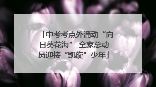中考考点外涌动“向日葵花海” 全家总动员迎接“凯旋”少年