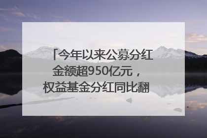 今年以来公募分红金额超950亿元，权益基金分红同比翻倍｜招财猫