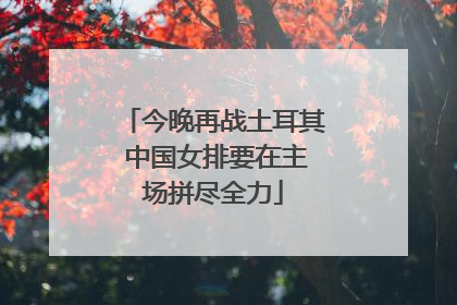 今晚再战土耳其 中国女排要在主场拼尽全力