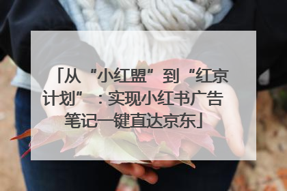 从“小红盟”到“红京计划”：实现小红书广告笔记一键直达京东