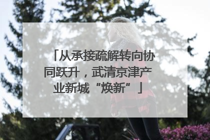 从承接疏解转向协同跃升，武清京津产业新城“焕新”