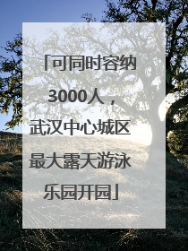可同时容纳3000人，武汉中心城区最大露天游泳乐园开园