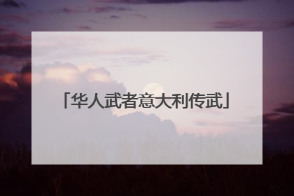 华人武者意大利传武