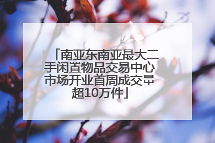 南亚东南亚最大二手闲置物品交易中心市场开业首周成交量超10万件