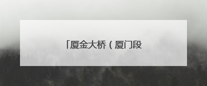 厦金大桥（厦门段），最新进展！