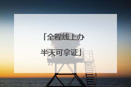 全程线上办 半天可拿证