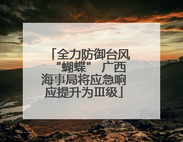 全力防御台风“蝴蝶” 广西海事局将应急响应提升为Ⅲ级