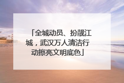 全城动员、扮靓江城，武汉万人清洁行动擦亮文明底色