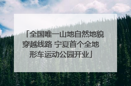 全国唯一山地自然地貌穿越线路 宁夏首个全地形车运动公园开业